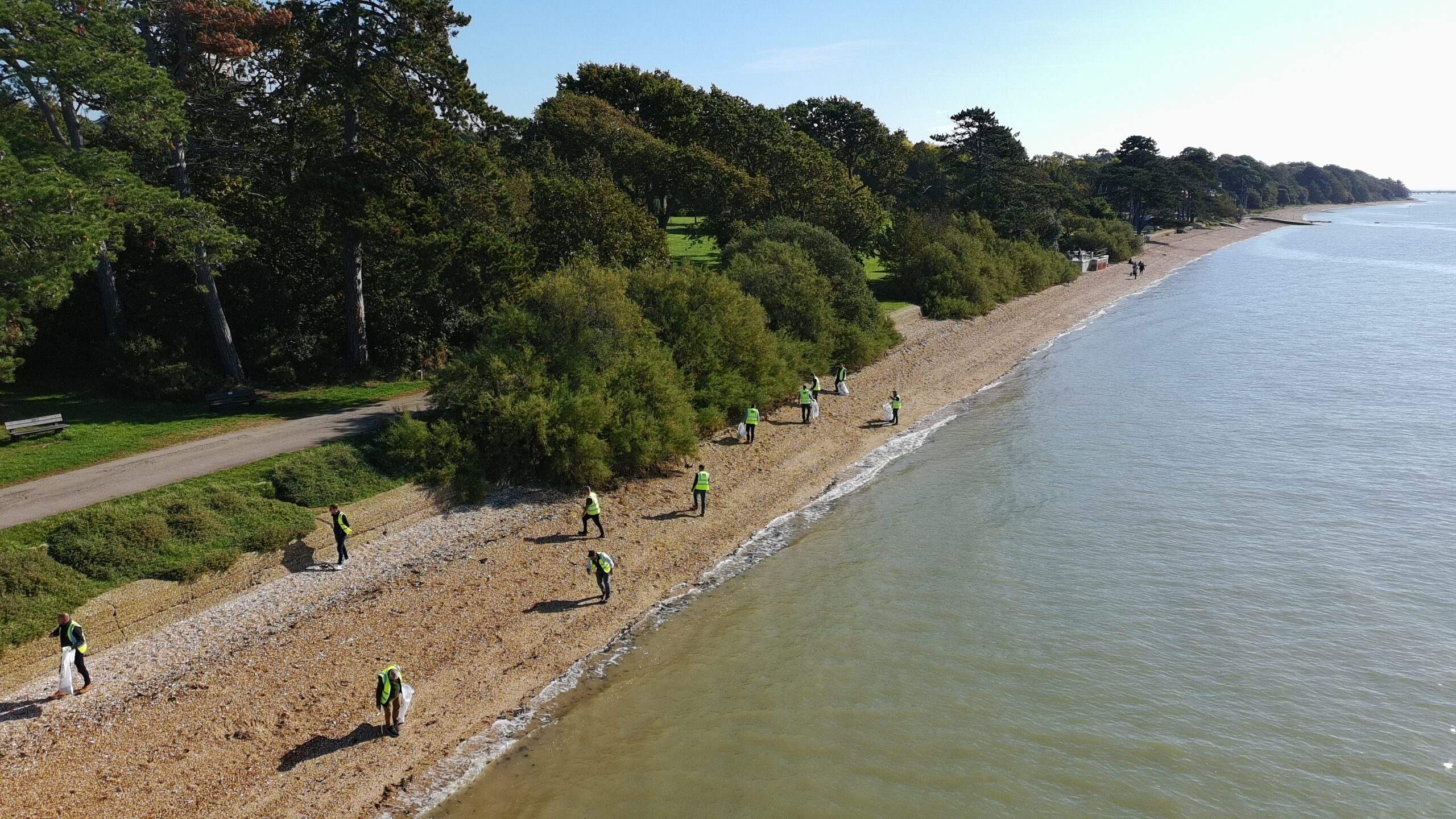 Southampton litter pick at Victoria Country Park.